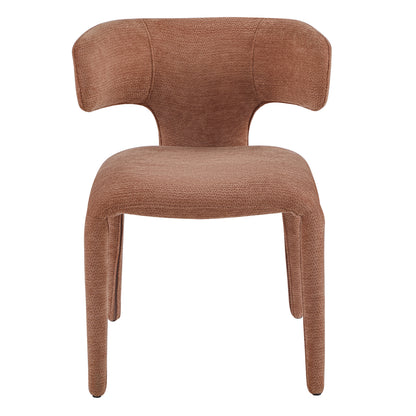 DINING ARMCHAIR BIEN HM18361.03 TERRACOTTA LINEN FABRIC 49.5x55.5x76Hcm.