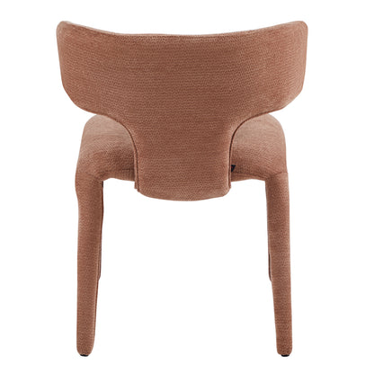 DINING ARMCHAIR BIEN HM18361.03 TERRACOTTA LINEN FABRIC 49.5x55.5x76Hcm.