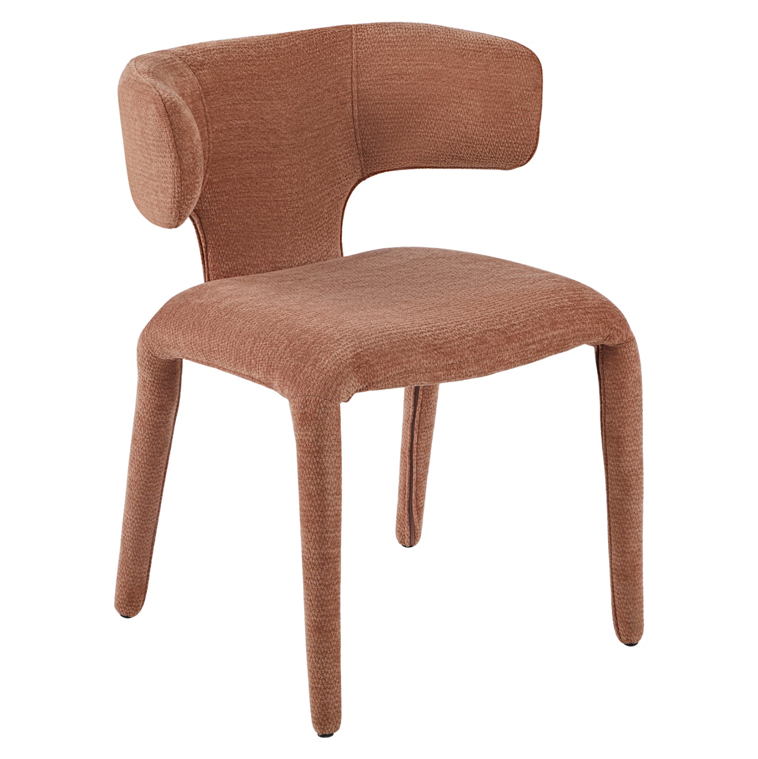 DINING ARMCHAIR BIEN HM18361.03 TERRACOTTA LINEN FABRIC 49.5x55.5x76Hcm.