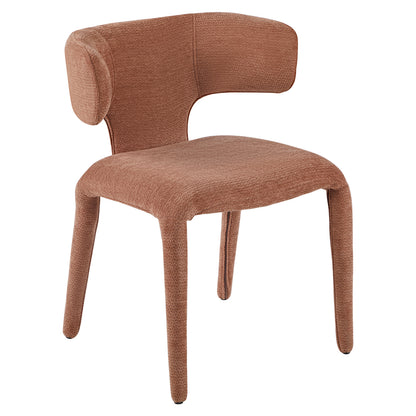 DINING ARMCHAIR BIEN HM18361.03 TERRACOTTA LINEN FABRIC 49.5x55.5x76Hcm.