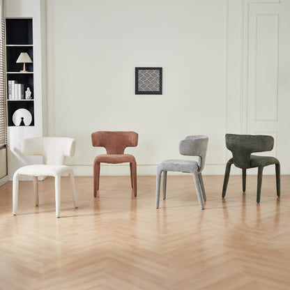 DINING ARMCHAIR BIEN HM18361.04 GREEN FABRIC 49.5x55.5x76Hcm.