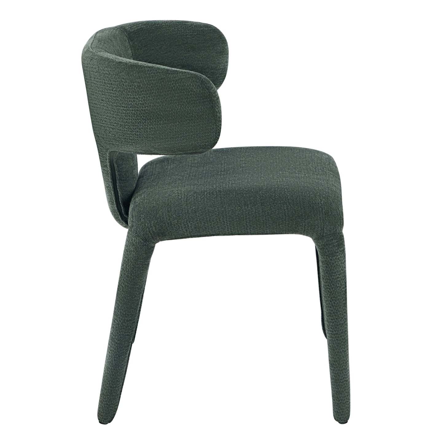 DINING ARMCHAIR BIEN HM18361.04 GREEN FABRIC 49.5x55.5x76Hcm.