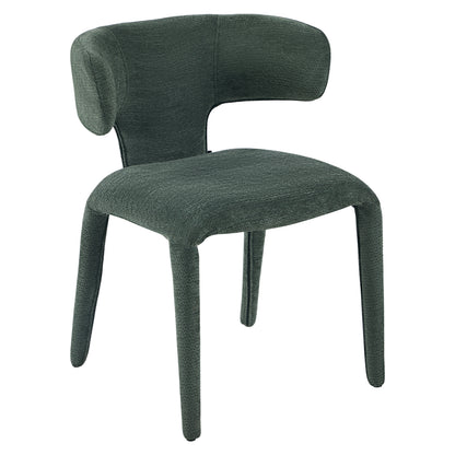 DINING ARMCHAIR BIEN HM18361.04 GREEN FABRIC 49.5x55.5x76Hcm.