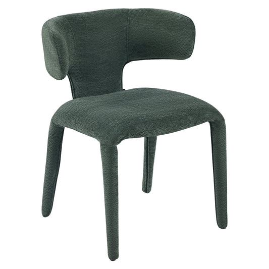 DINING ARMCHAIR BIEN HM18361.04 GREEN FABRIC 49.5x55.5x76Hcm.