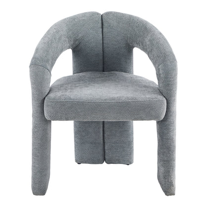 DINING CHAIR NEZA HM18362.01 LIGHT GREY LINEN FABRIC 64x50x76.5Hcm.