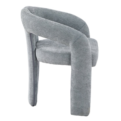 DINING CHAIR NEZA HM18362.01 LIGHT GREY LINEN FABRIC 64x50x76.5Hcm.