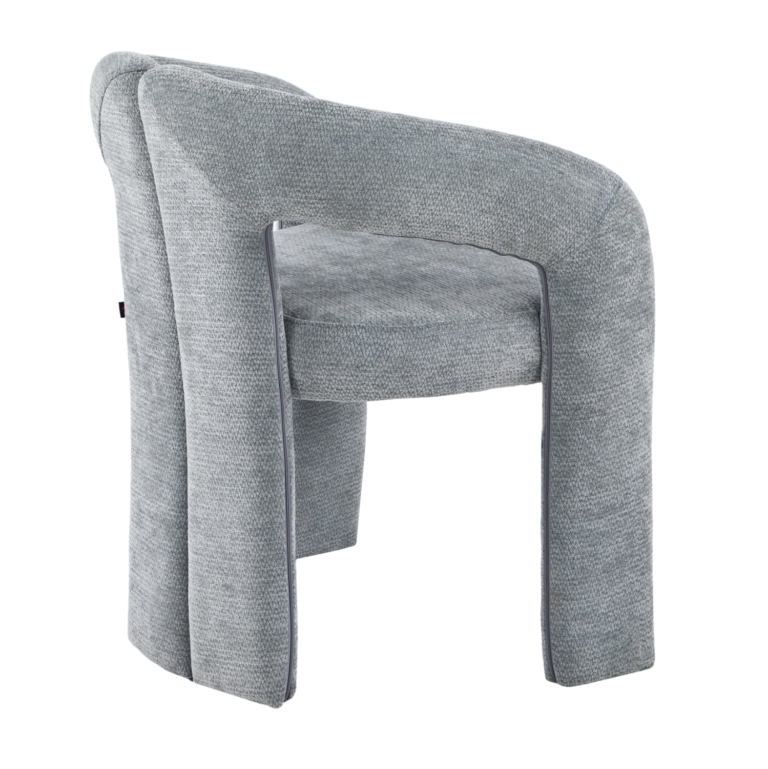 DINING CHAIR NEZA HM18362.01 LIGHT GREY LINEN FABRIC 64x50x76.5Hcm.