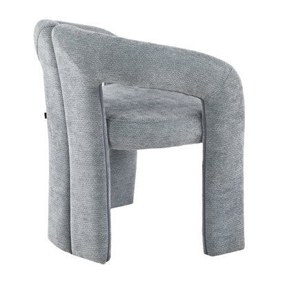 DINING CHAIR NEZA HM18362.01 LIGHT GREY LINEN FABRIC 64x50x76.5Hcm.