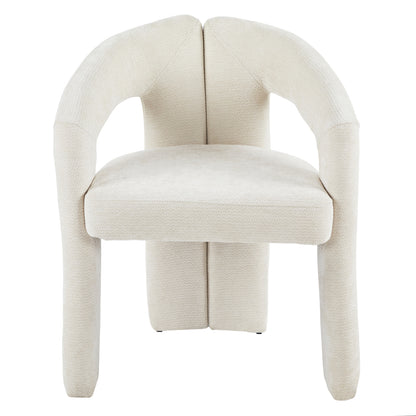 DINING CHAIR NEZA HM18362.02 ECRU LINEN FABRIC 64x50x76.5Hcm.