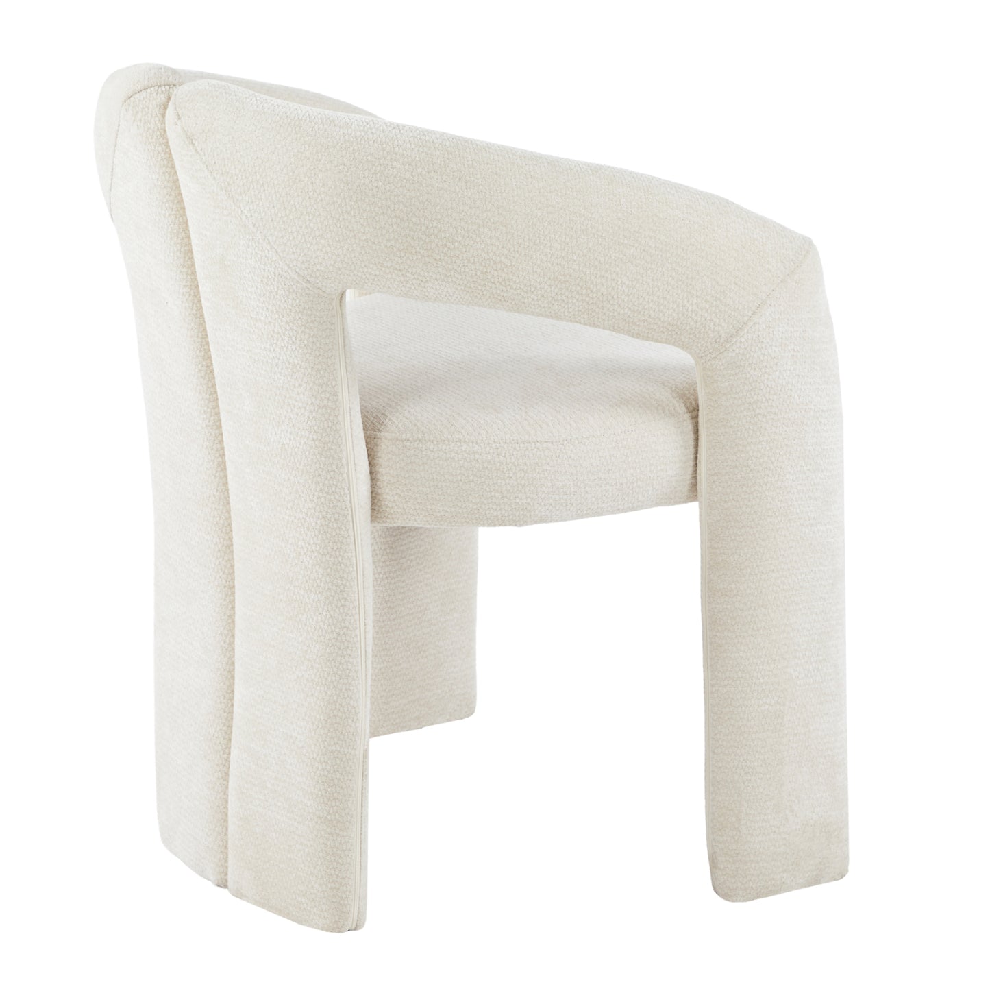 DINING CHAIR NEZA HM18362.02 ECRU LINEN FABRIC 64x50x76.5Hcm.