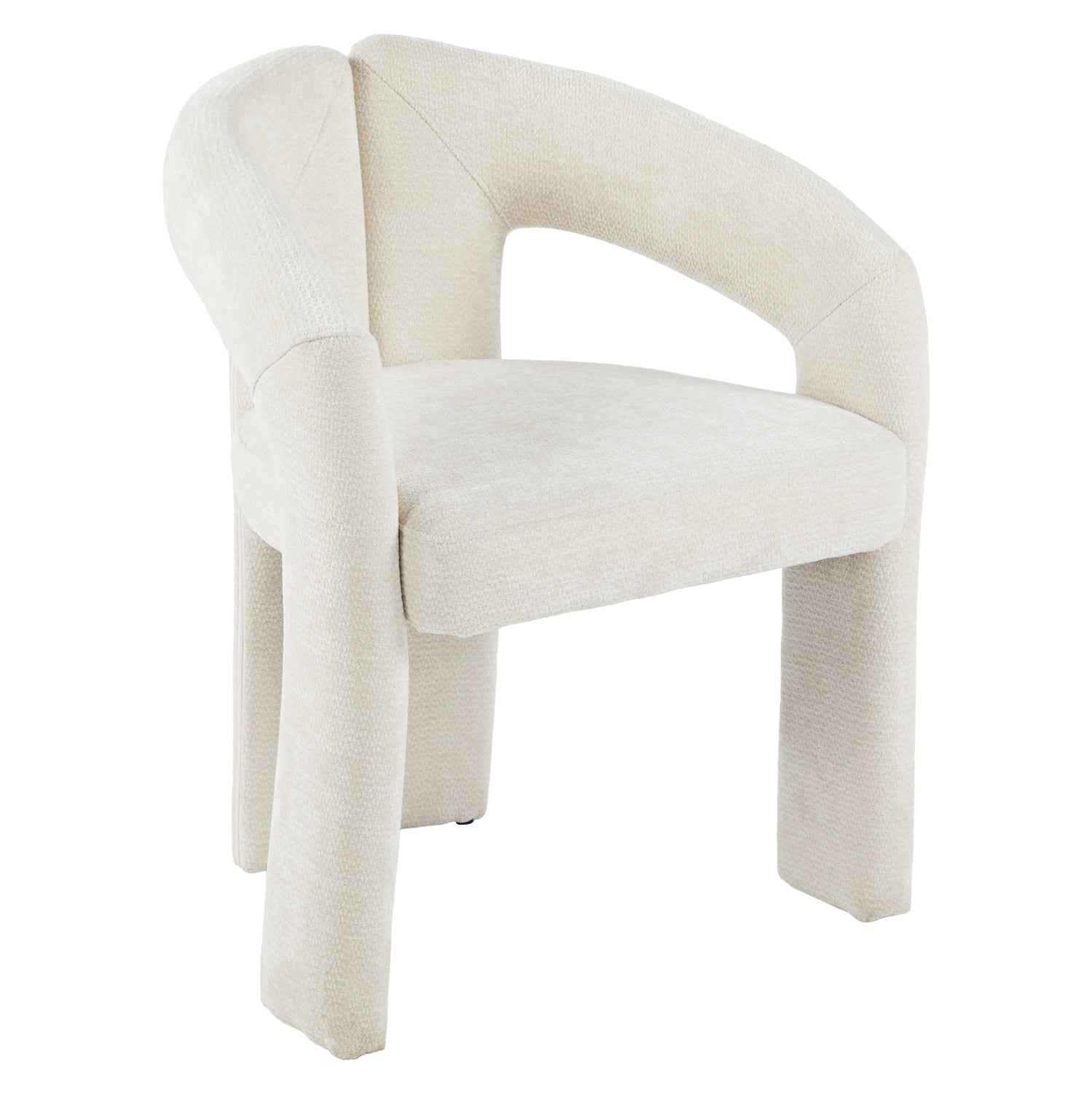 DINING CHAIR NEZA HM18362.02 ECRU LINEN FABRIC 64x50x76.5Hcm.