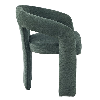 DINING CHAIR HM18362.04 GREEN LINEN FABRIC 64x50x76.5Hcm.