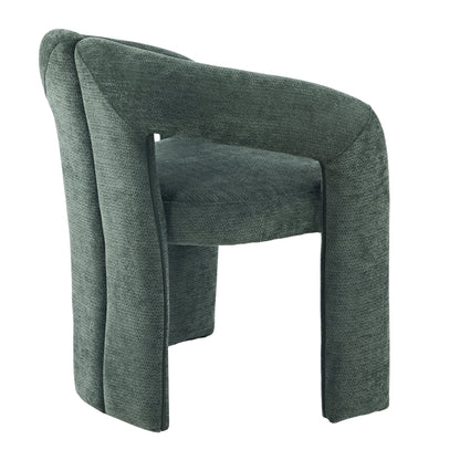 DINING CHAIR HM18362.04 GREEN LINEN FABRIC 64x50x76.5Hcm.