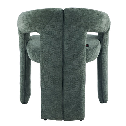 DINING CHAIR HM18362.04 GREEN LINEN FABRIC 64x50x76.5Hcm.