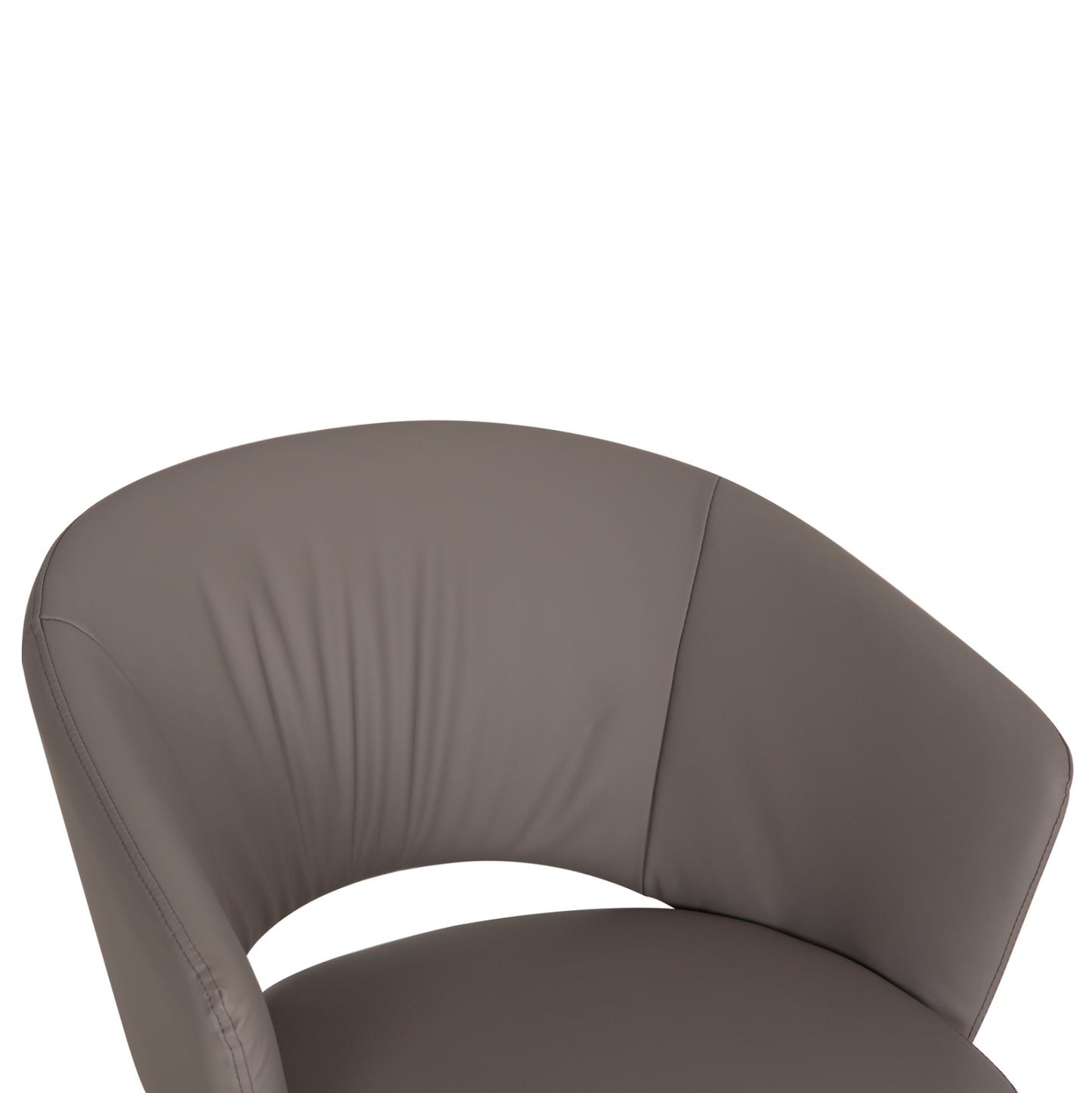 DINING CHAIR ANNEL HM18413.01 PU LEATHER IN GREY--BLACK METAL LEGS 63x63x74Hcm