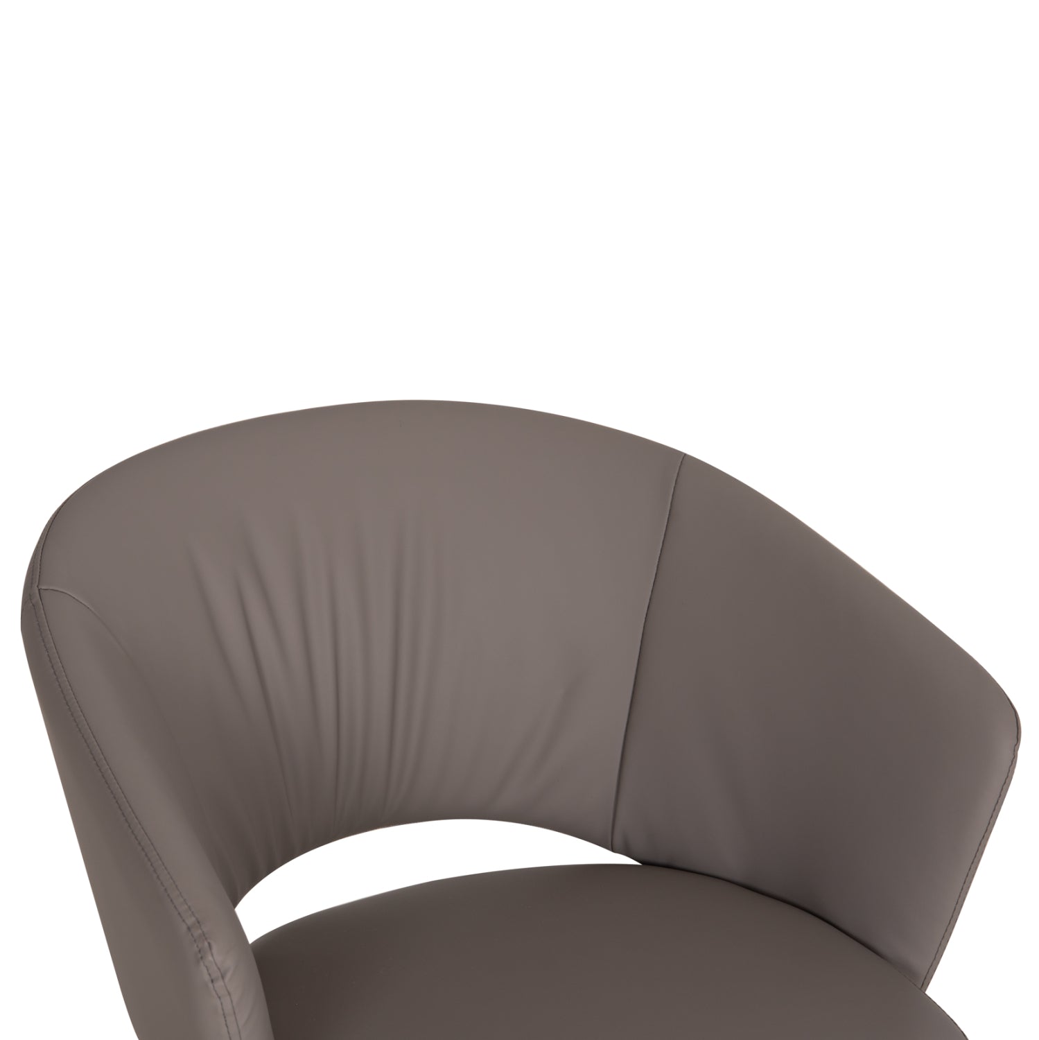 DINING CHAIR ANNEL HM18413.01 PU LEATHER IN GREY--BLACK METAL LEGS 63x63x74Hcm