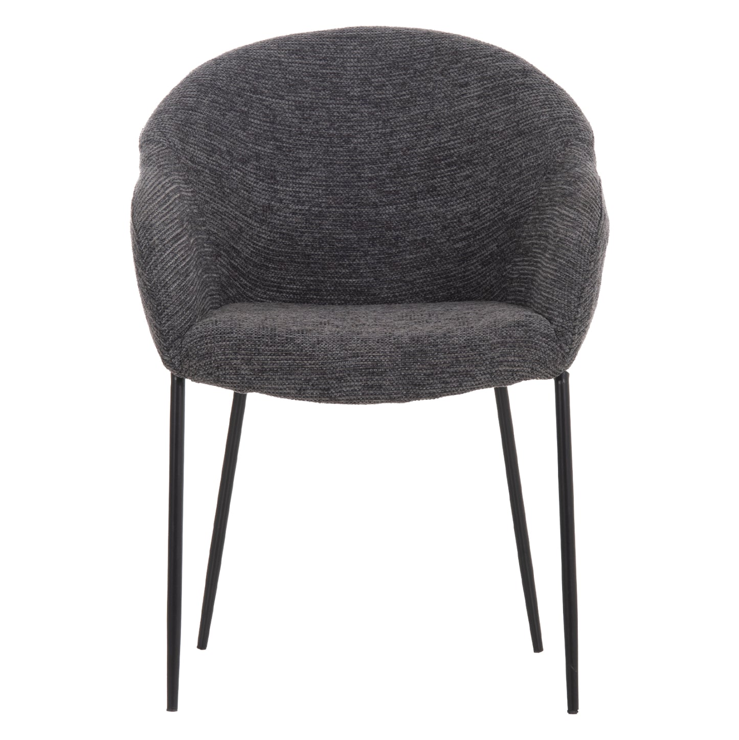 DINING CHAIR DRENNY HM18424.01 GREY FABRIC-METAL BLACK LEGS 62x63x85Hcm.