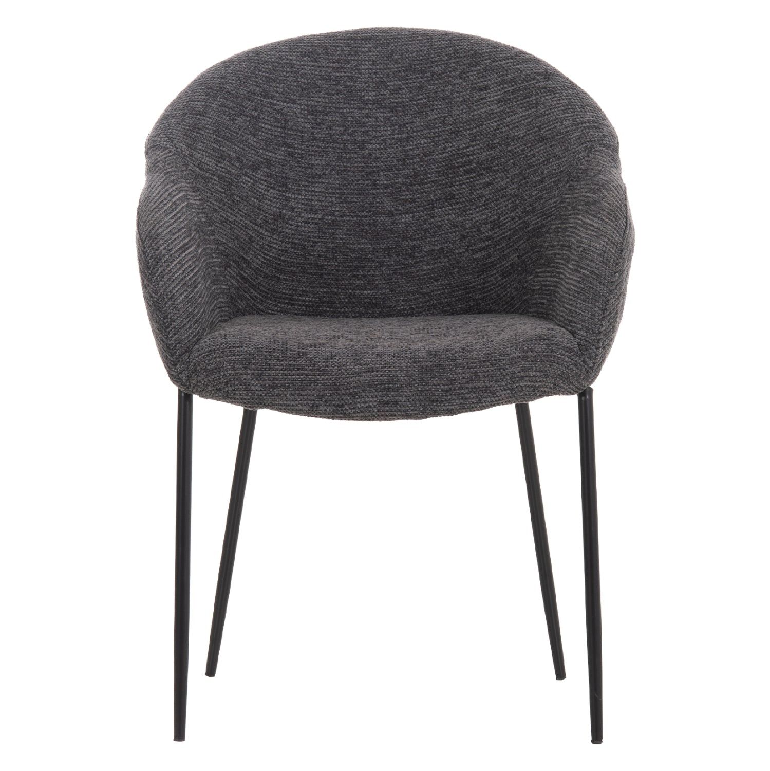 DINING CHAIR DRENNY HM18424.01 GREY FABRIC-METAL BLACK LEGS 62x63x85Hcm.