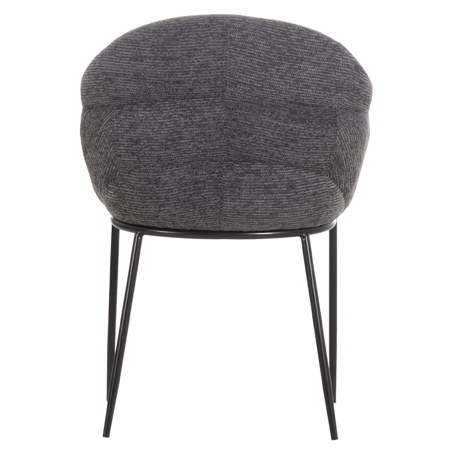 DINING CHAIR DRENNY HM18424.01 GREY FABRIC-METAL BLACK LEGS 62x63x85Hcm.