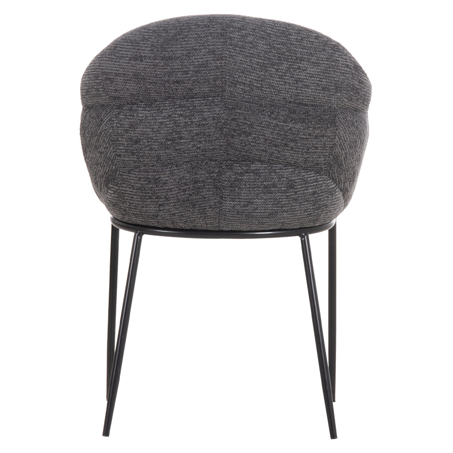 DINING CHAIR DRENNY HM18424.01 GREY FABRIC-METAL BLACK LEGS 62x63x85Hcm.