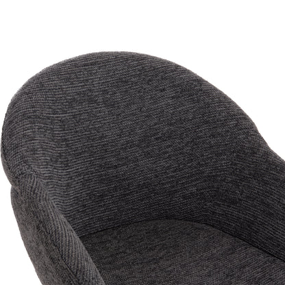 DINING CHAIR DRENNY HM18424.01 GREY FABRIC-METAL BLACK LEGS 62x63x85Hcm.