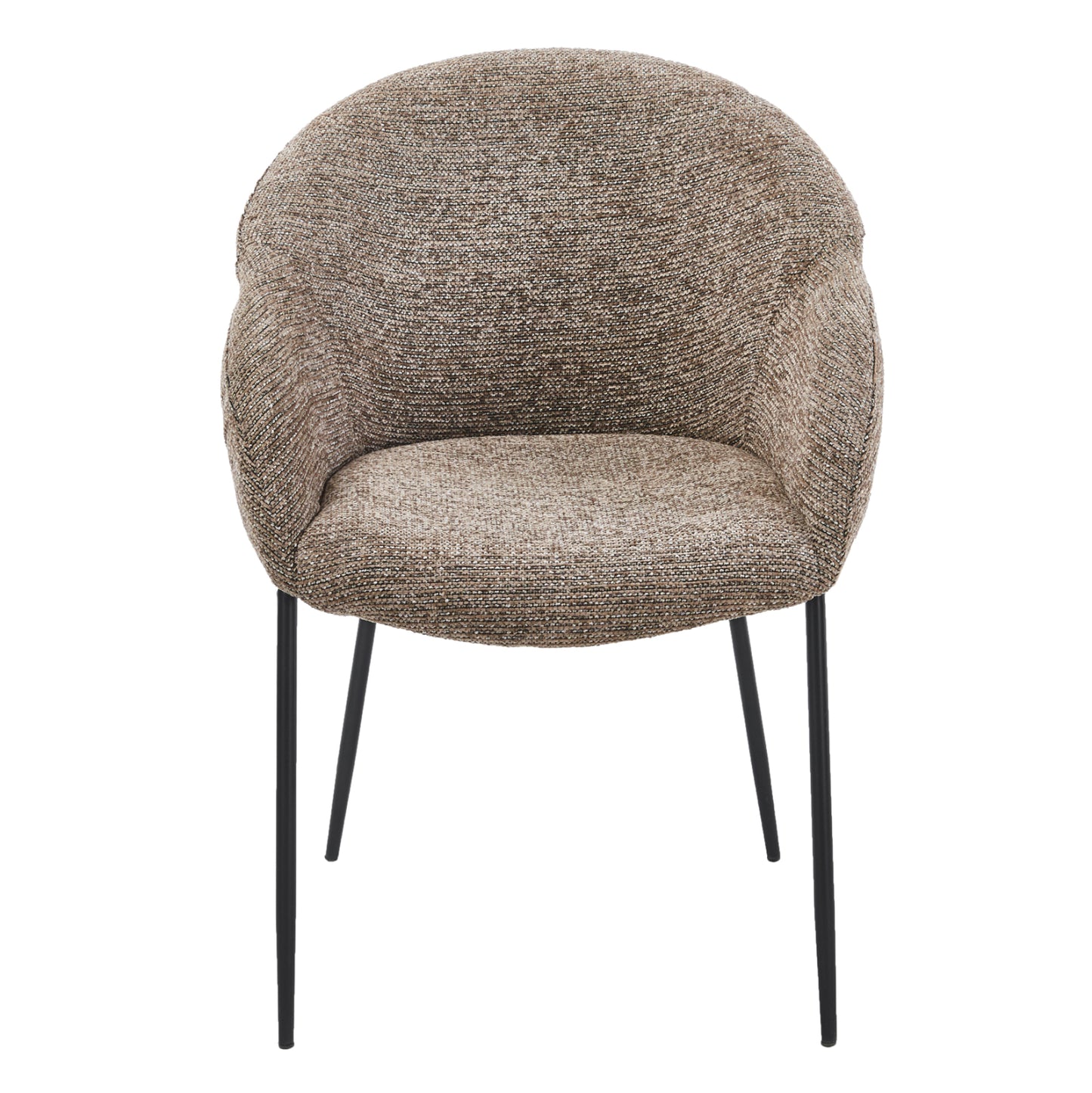 DINING CHAIR DRENNY HM18424.03 TAUPE FABRIC-METAL BLACK LEGS 62x63x85Hcm.