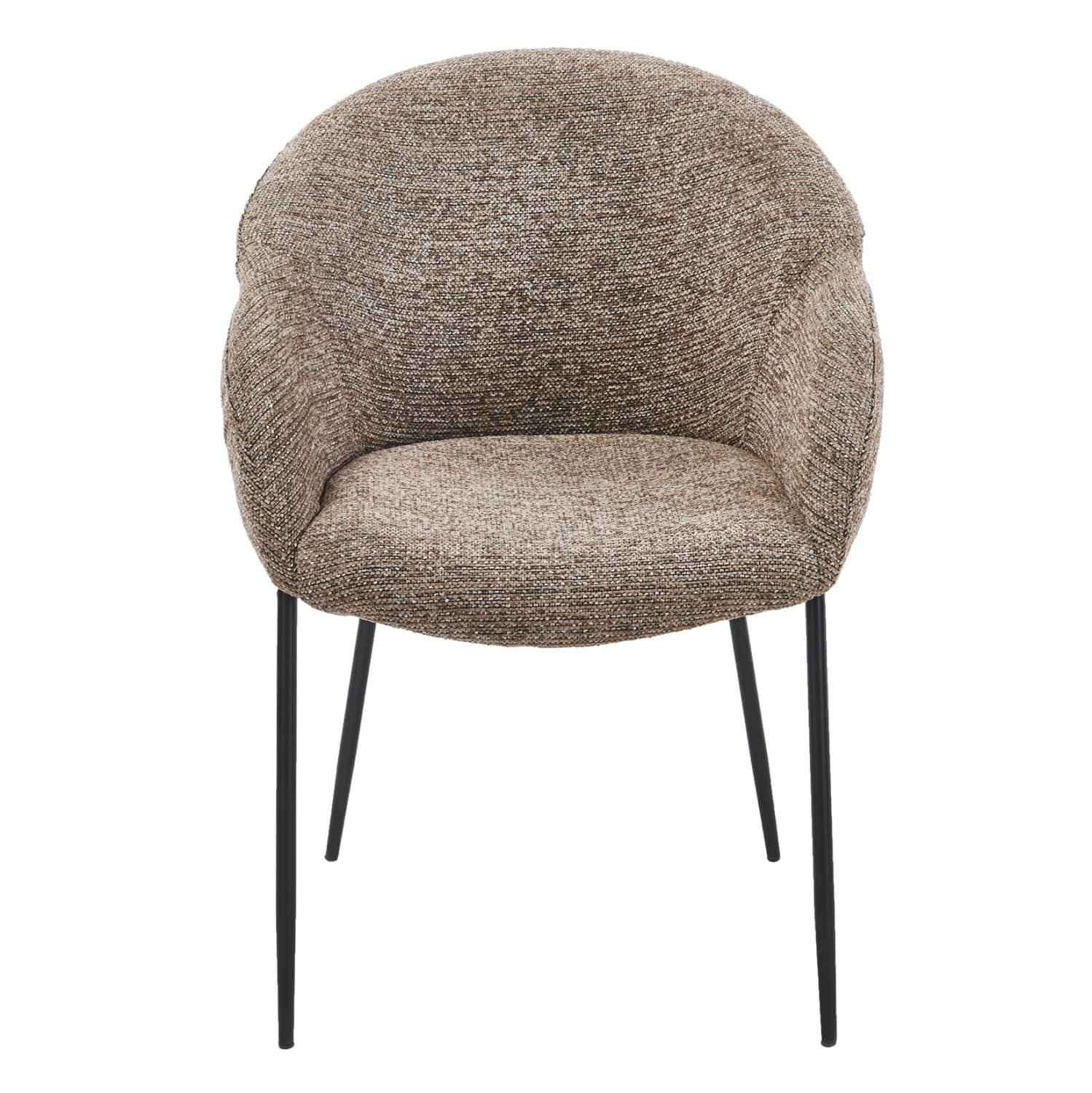DINING CHAIR DRENNY HM18424.03 TAUPE FABRIC-METAL BLACK LEGS 62x63x85Hcm.