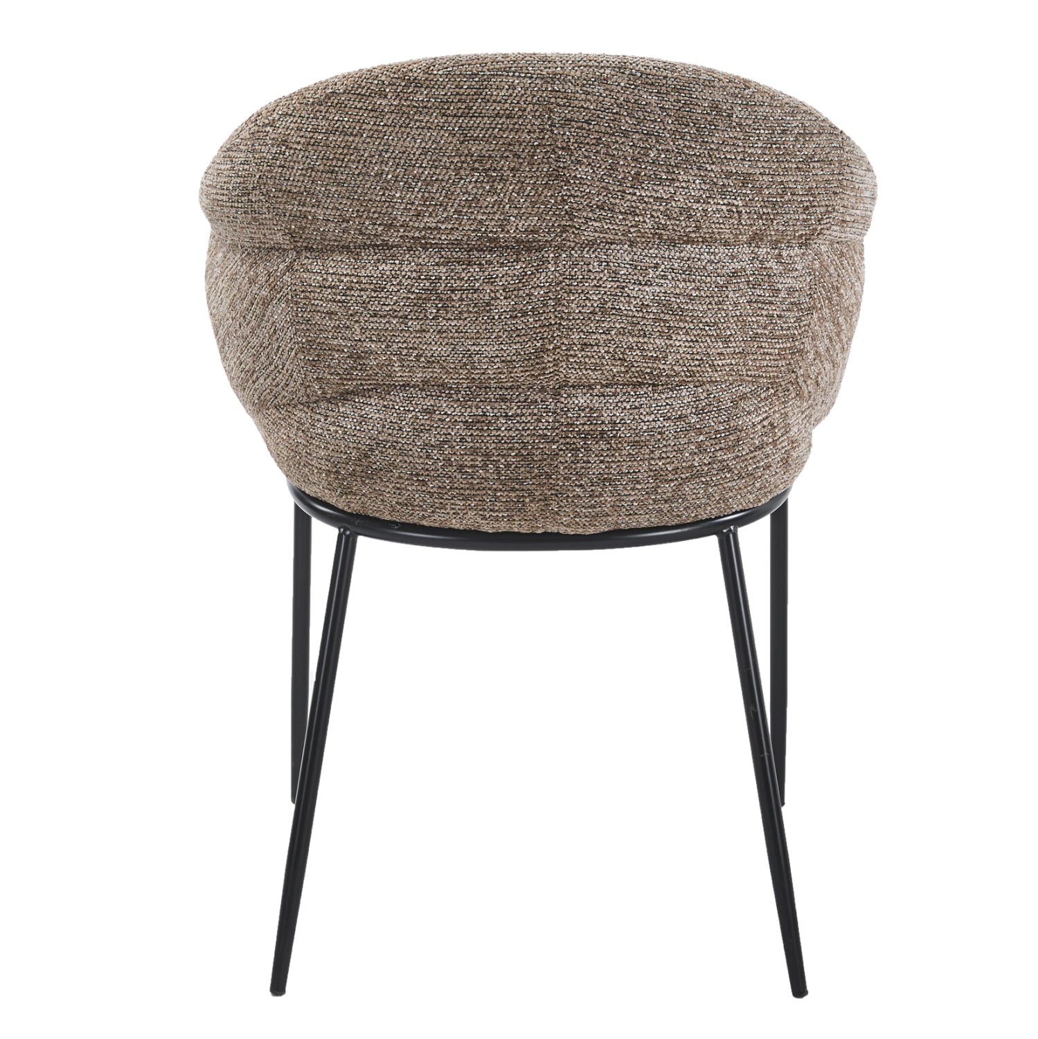 DINING CHAIR DRENNY HM18424.03 TAUPE FABRIC-METAL BLACK LEGS 62x63x85Hcm.