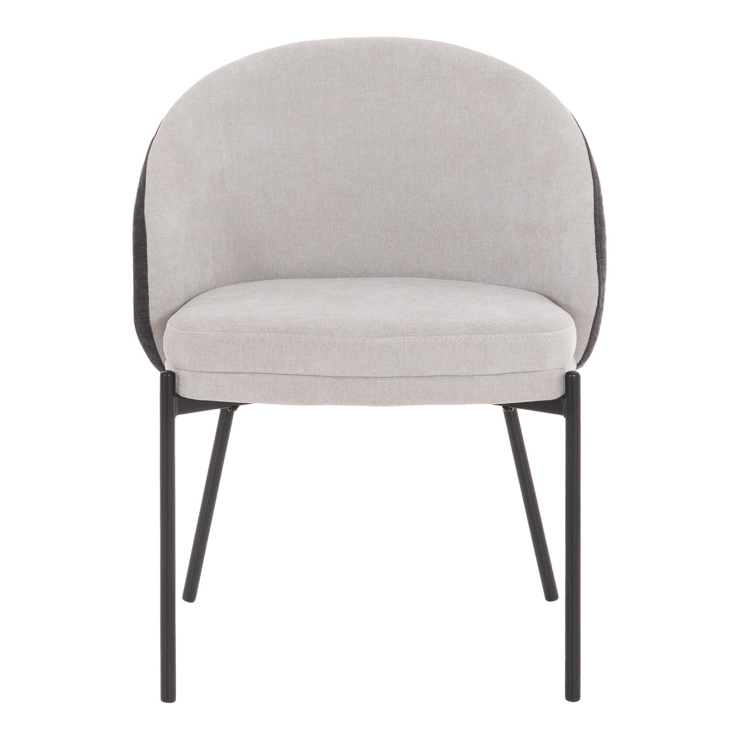 DINING CHAIR DETTON HM18426.01 GREY FABRIC-METAL BLACK LEGS 58x56x76Hcm.