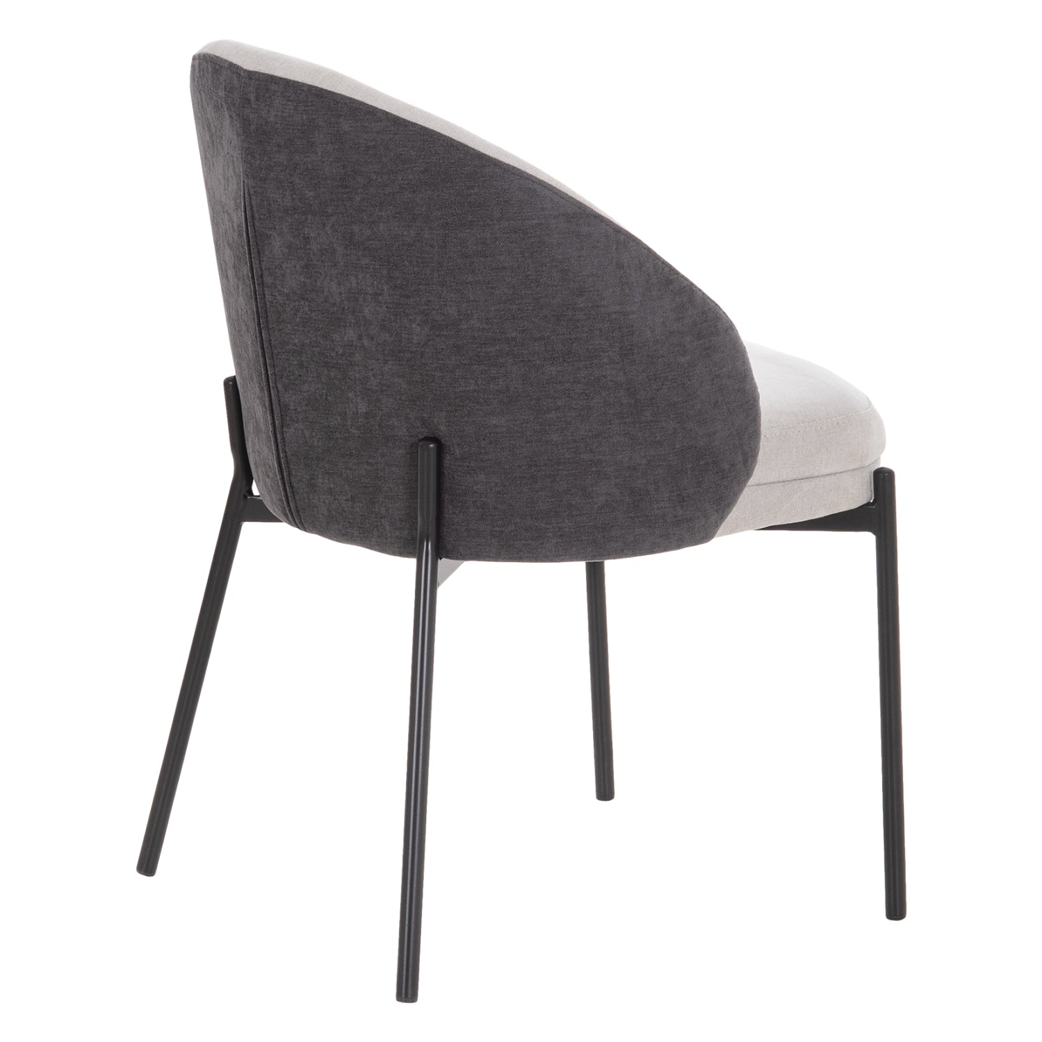 DINING CHAIR DETTON HM18426.01 GREY FABRIC-METAL BLACK LEGS 58x56x76Hcm.