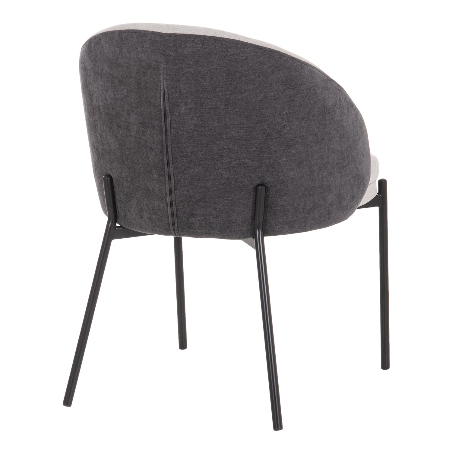 DINING CHAIR DETTON HM18426.01 GREY FABRIC-METAL BLACK LEGS 58x56x76Hcm.