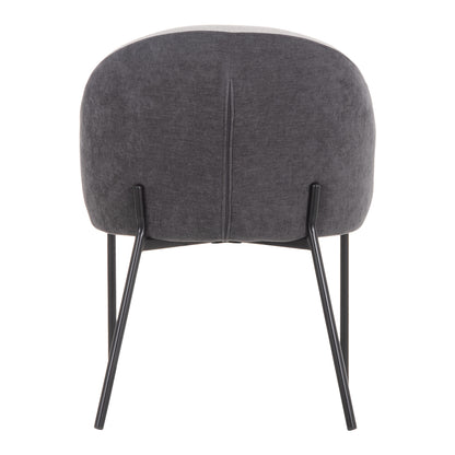 DINING CHAIR DETTON HM18426.01 GREY FABRIC-METAL BLACK LEGS 58x56x76Hcm.