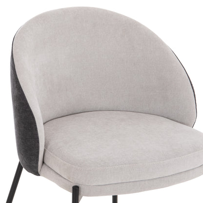 DINING CHAIR DETTON HM18426.01 GREY FABRIC-METAL BLACK LEGS 58x56x76Hcm.
