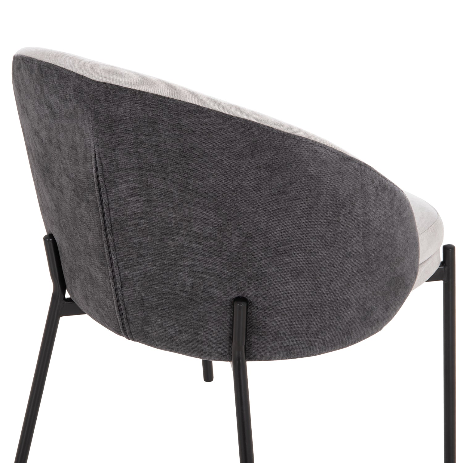 DINING CHAIR DETTON HM18426.01 GREY FABRIC-METAL BLACK LEGS 58x56x76Hcm.