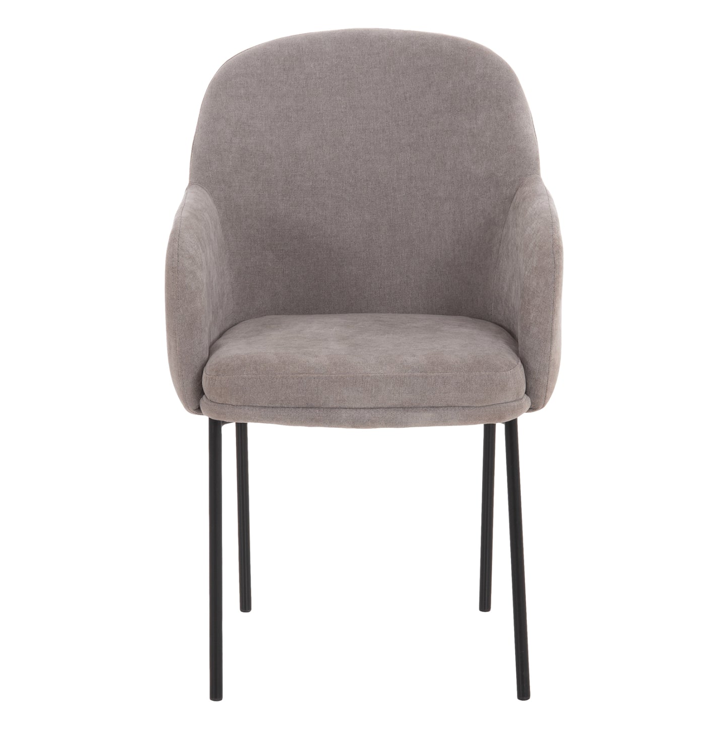 DINING CHAIR MANIDO HM18429.01 GREY FABRIC--BLACK METAL LEGS 54x61x87Hcm.