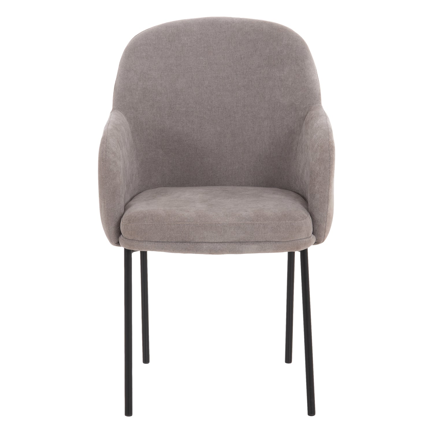 DINING CHAIR MANIDO HM18429.01 GREY FABRIC--BLACK METAL LEGS 54x61x87Hcm.