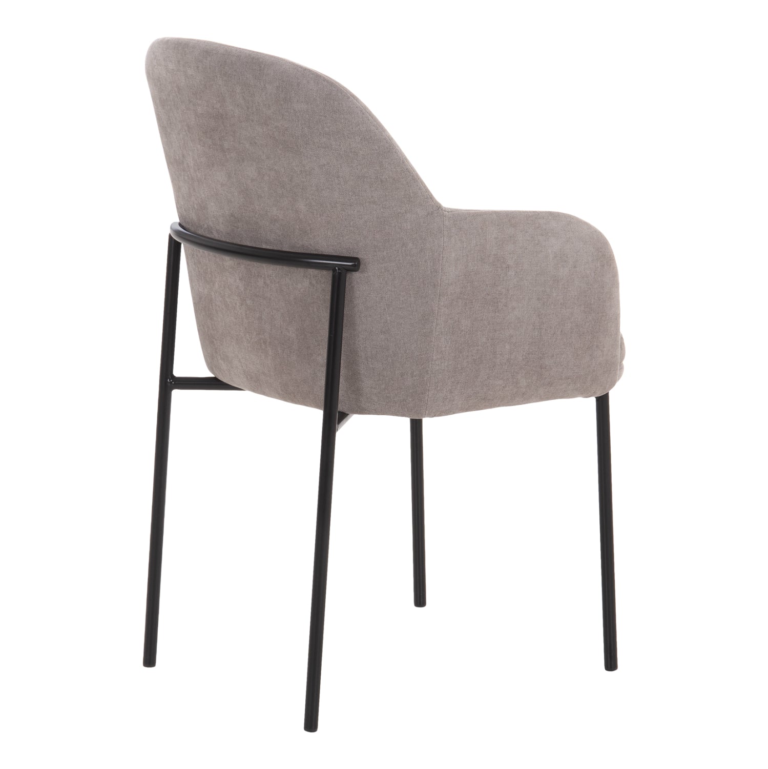 DINING CHAIR MANIDO HM18429.01 GREY FABRIC--BLACK METAL LEGS 54x61x87Hcm.