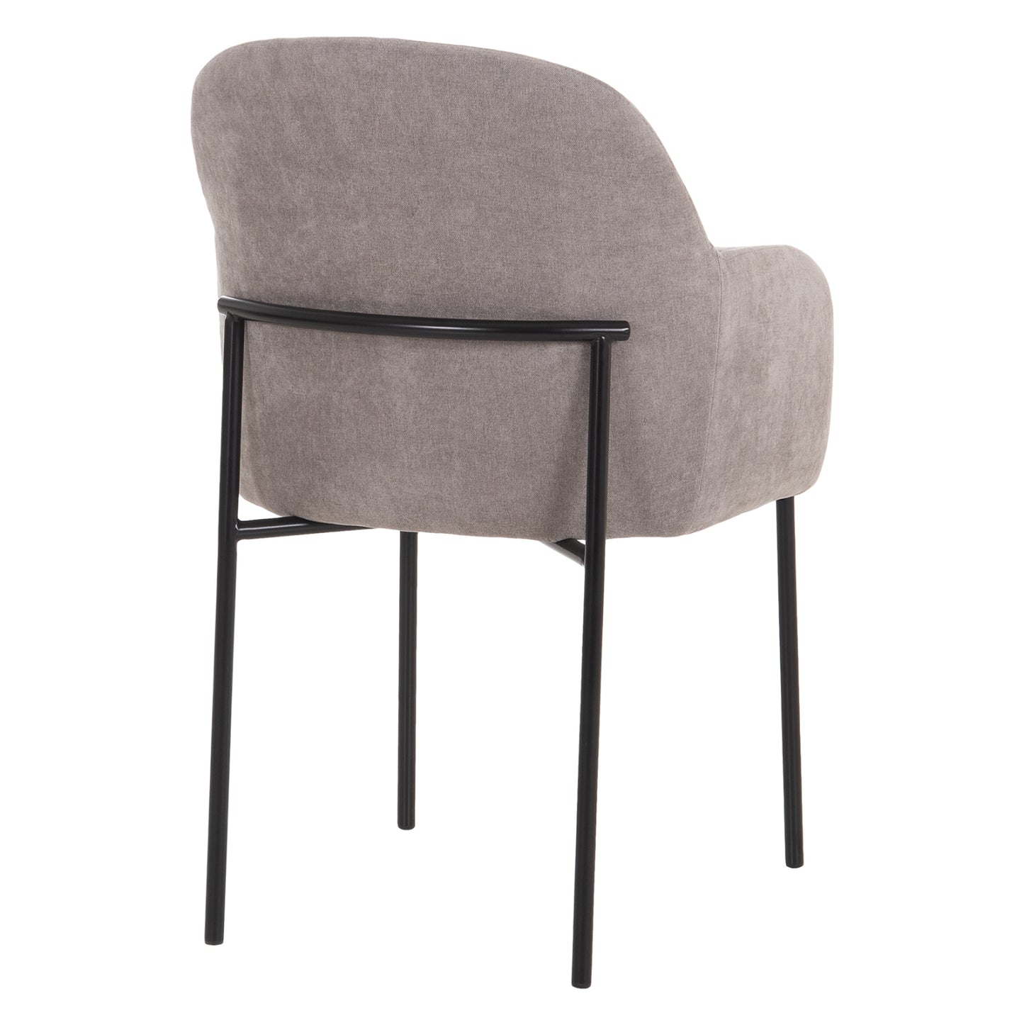 DINING CHAIR MANIDO HM18429.01 GREY FABRIC--BLACK METAL LEGS 54x61x87Hcm.