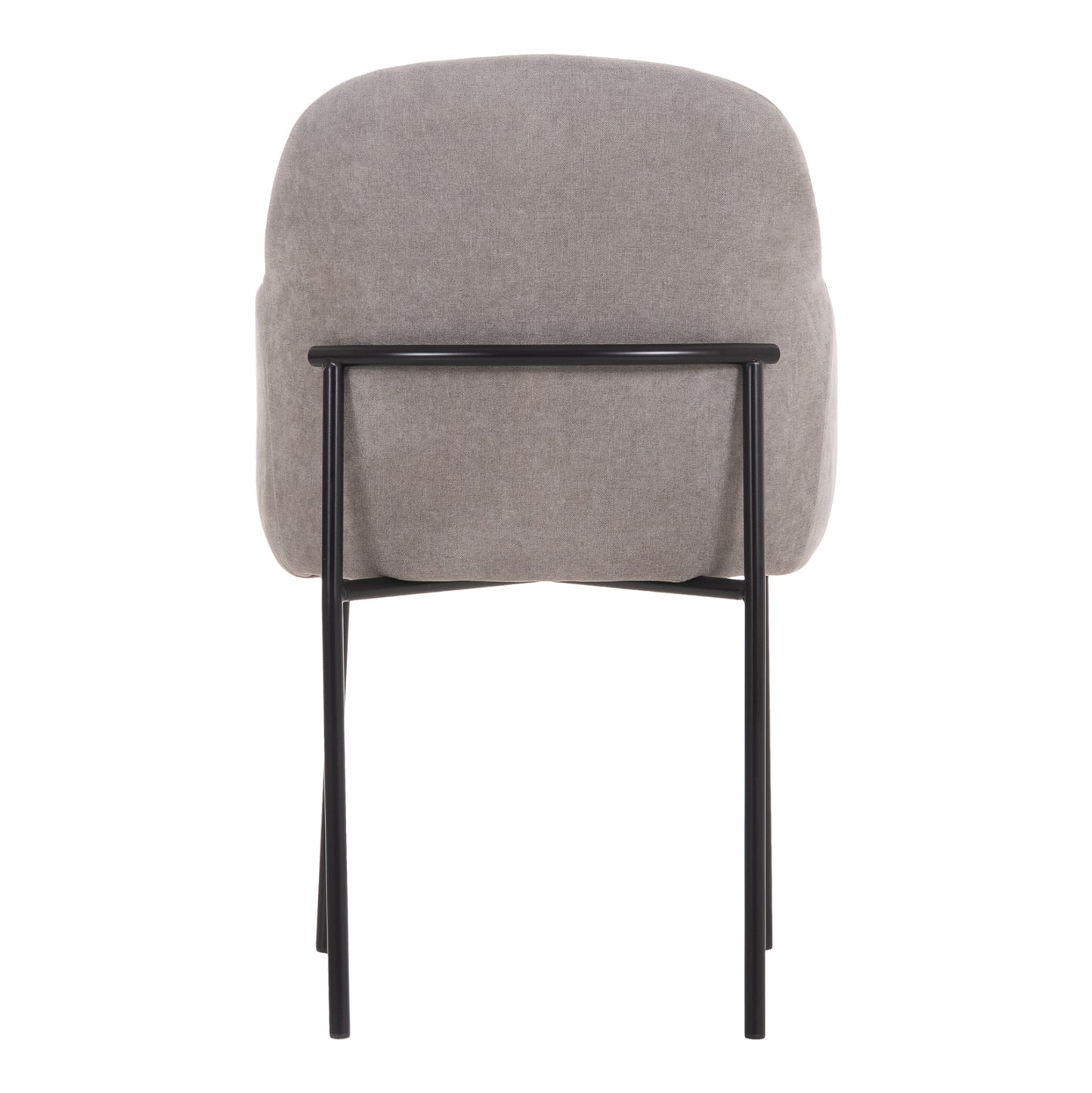 DINING CHAIR MANIDO HM18429.01 GREY FABRIC--BLACK METAL LEGS 54x61x87Hcm.