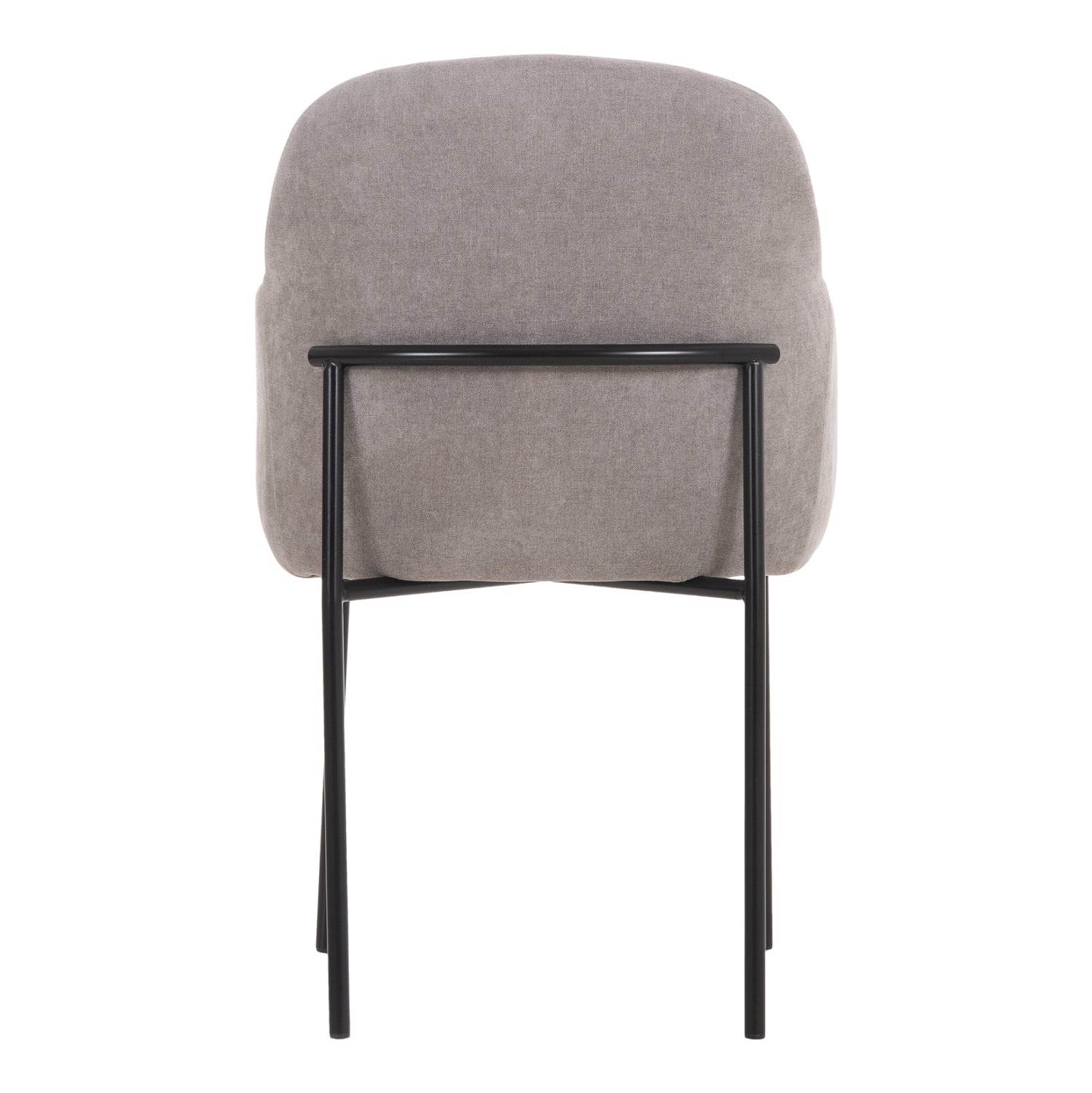 DINING CHAIR MANIDO HM18429.01 GREY FABRIC--BLACK METAL LEGS 54x61x87Hcm.