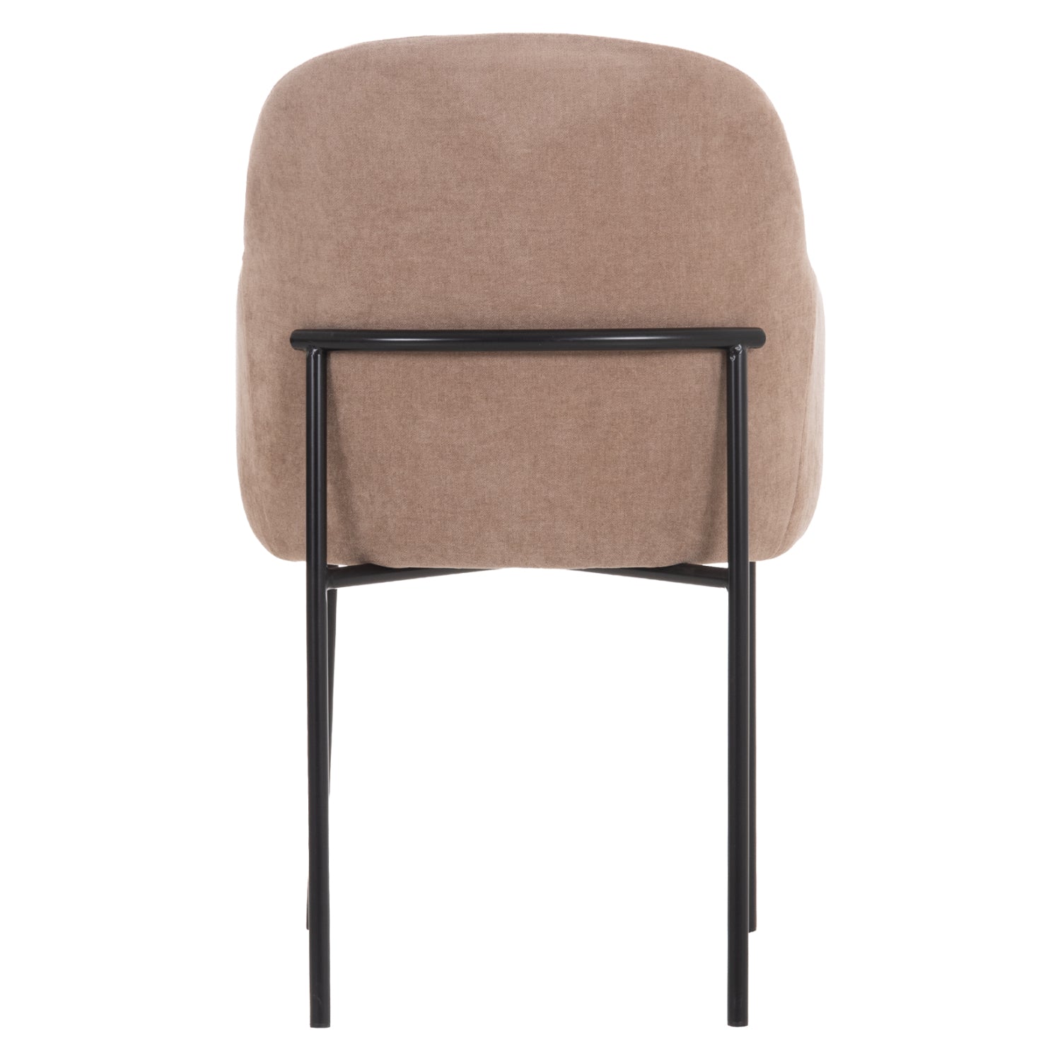 DINING CHAIR MANIDO HM18429.03 TAUPE FABRIC--BLACK METAL LEGS 54x61x87Hcm.