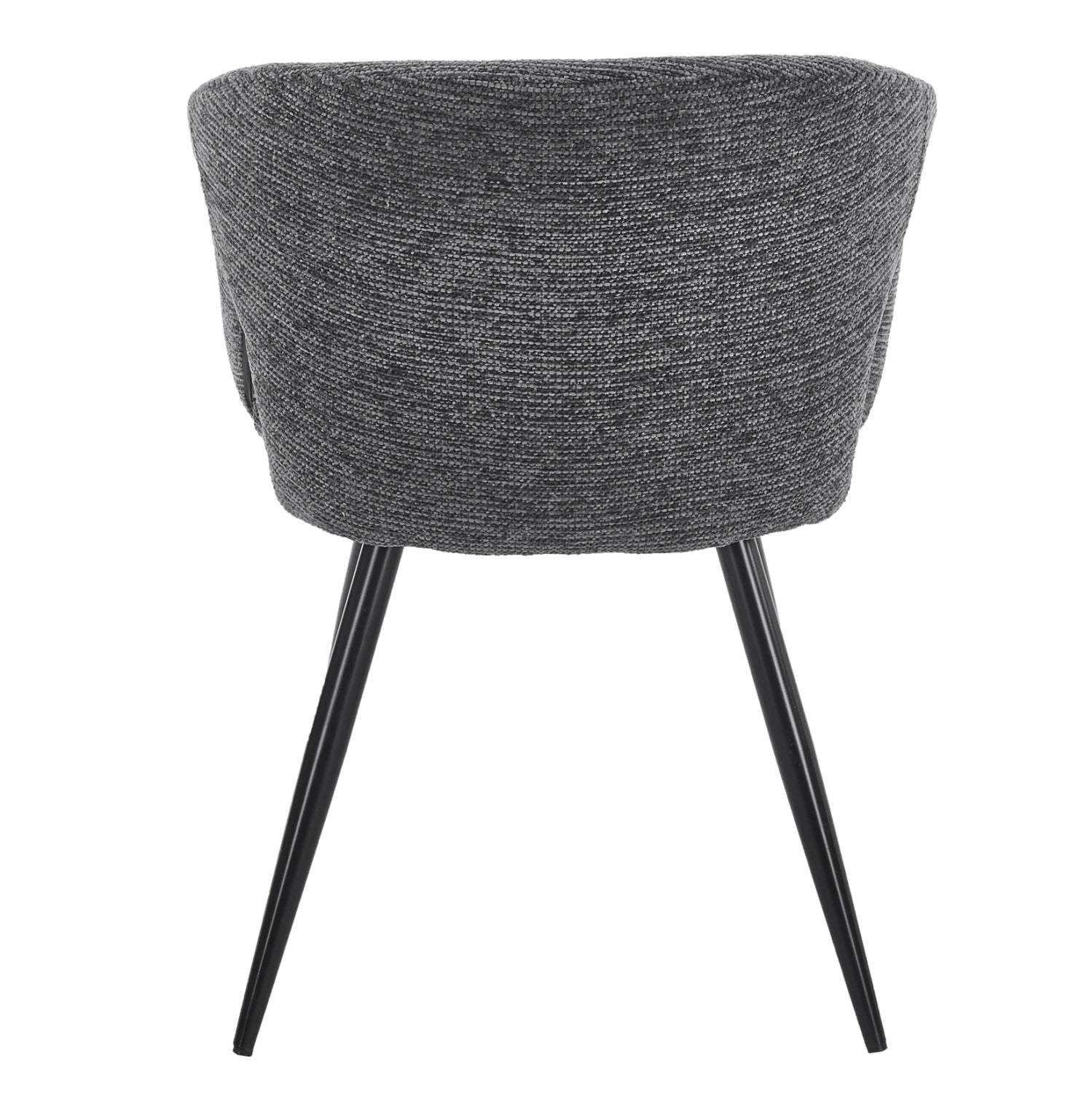 DINING CHAIR CORNEL HM18431.01 GREY FABRIC--BLACK METAL LEGS 59x56x79Hcm.