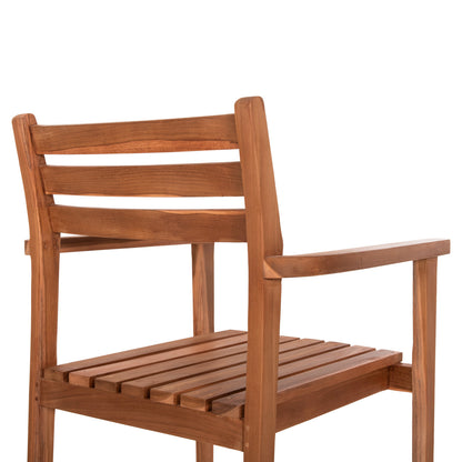 DINING ARMCHAIR HENDER HM6329 TEAK WOOD IN NATURAL COLOR 61x59x89Hcm.