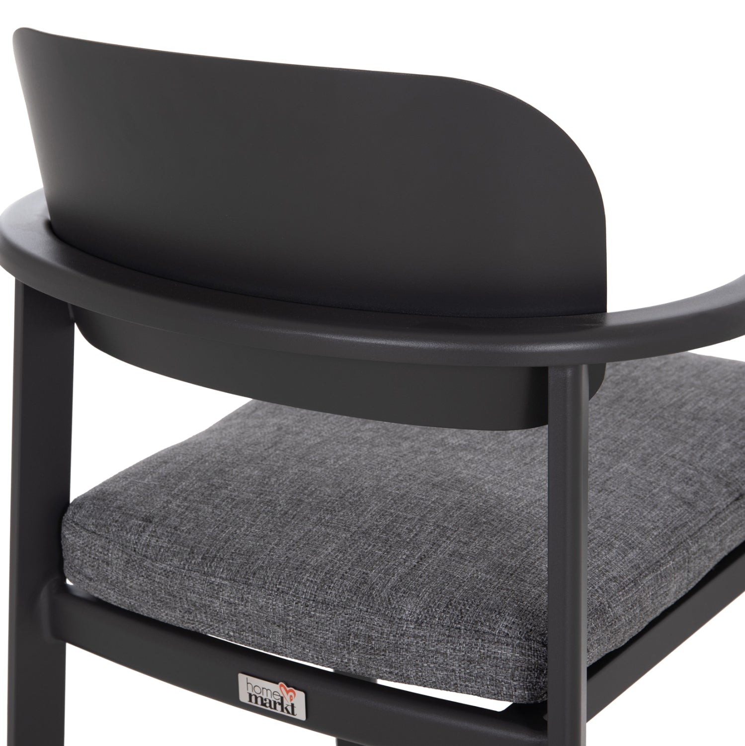 DINING CHAIR ELARA HM6414.01 GREY ALUMINUM-OLEFIN FABRIC--TEAK WOOD 56x62x78Hcm.