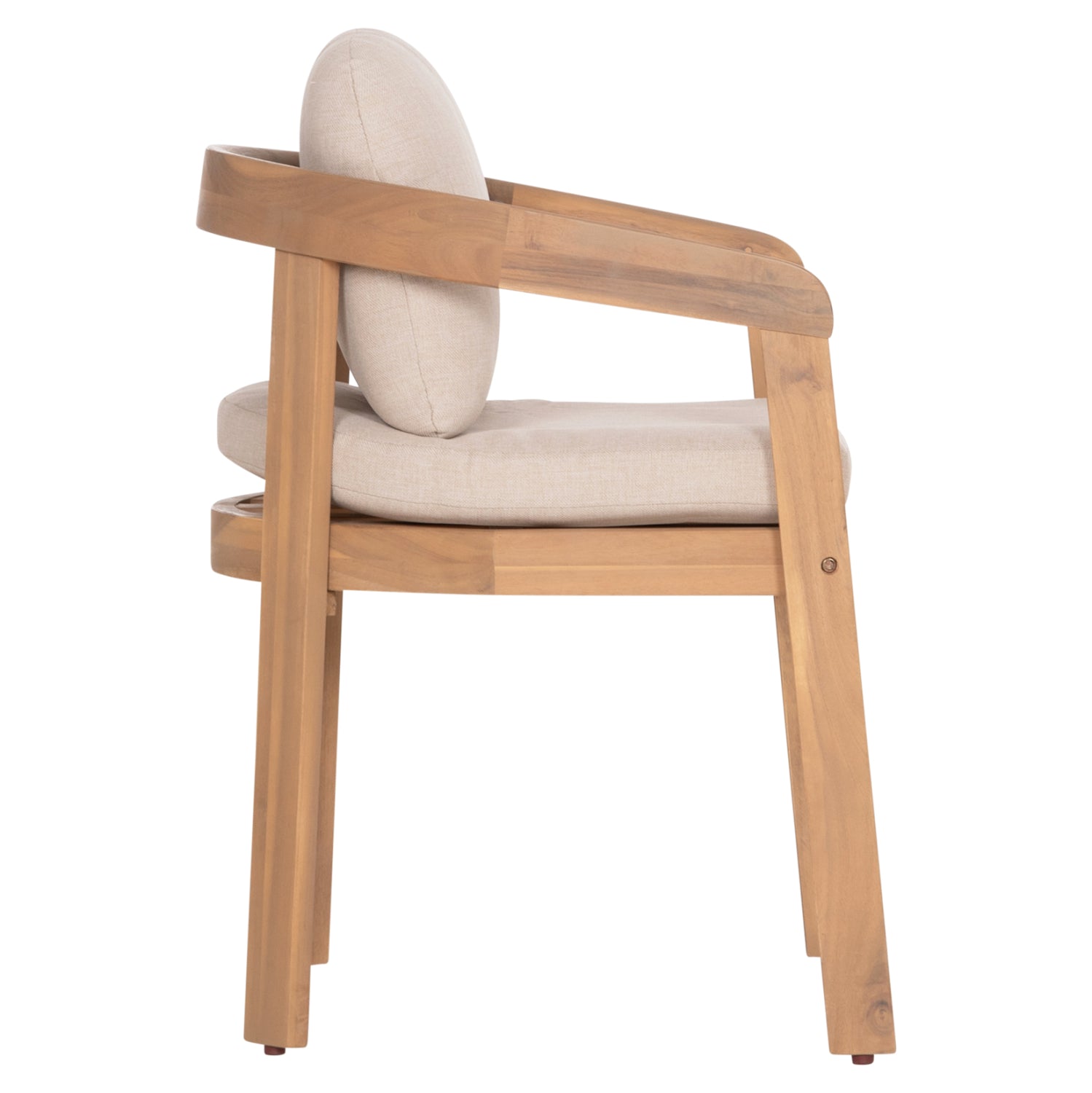 DINING CHAIR CRAVIN HM6441 ACACIA WOOD--CUSHIONS IN BEIGE 57.5x52x82Hcm.