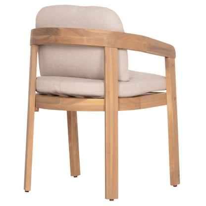 DINING CHAIR CRAVIN HM6441 ACACIA WOOD--CUSHIONS IN BEIGE 57.5x52x82Hcm.