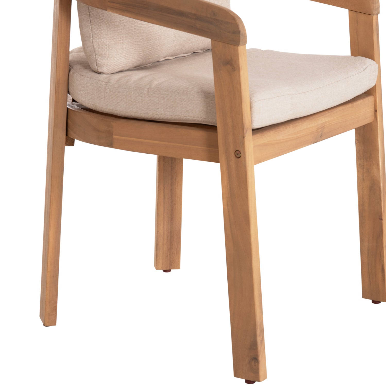 DINING CHAIR CRAVIN HM6441 ACACIA WOOD--CUSHIONS IN BEIGE 57.5x52x82Hcm.