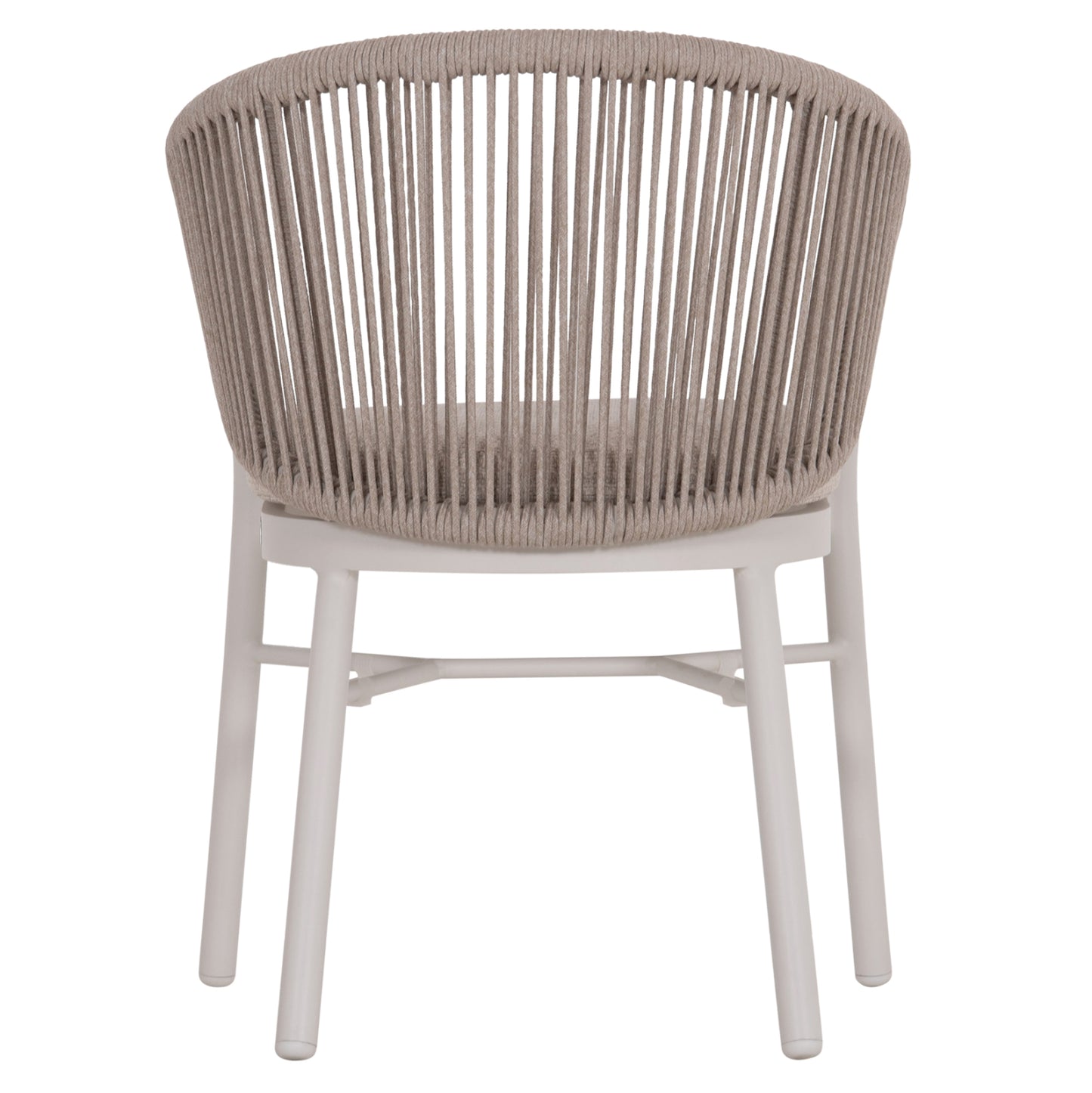 DINING CHAIR XANTION HM6472.02 CREAM WHITE ALUMINUM--ROPE-OLEFIN CUSHION IN LIGHT GREY 59x60x78Hcm.