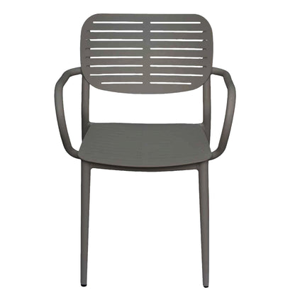 DINING CHAIR HILLIARD HM6644.01 ALUMINUM IN GREY COLOR 56x58x80Hcm.