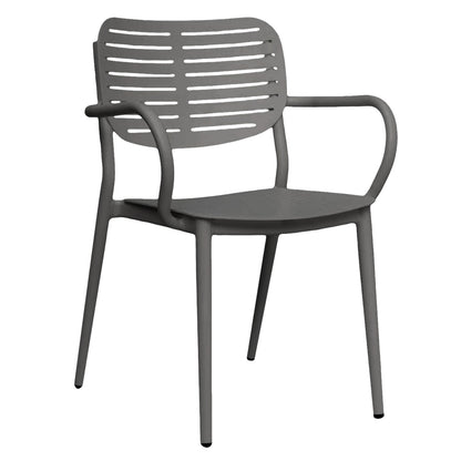 DINING CHAIR HILLIARD HM6644.01 ALUMINUM IN GREY COLOR 56x58x80Hcm.